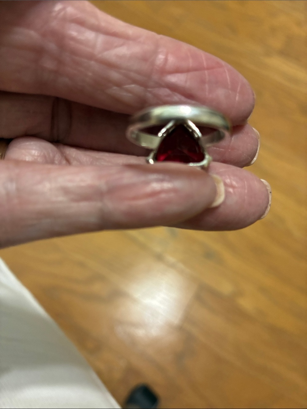 Natural Pink Tourmaline size 6 in sterling silver - Picture 5 of 7